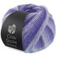 Lana Grossa MEILENWEIT 100g Cosy Socks Soft Stripes | 101-blåviolett/violblå/mjukviolett/vit