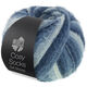 Lana Grossa MEILENWEIT 100g Cosy Socks Soft Stripes | 106-svartblå/gråblå/rökblå/