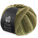 Lana Grossa MEILENWEIT 100g Cosy Socks Soft Stripes | 107-ljus grön/resedagrön/grågrön/mossgrön