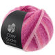 Lana Grossa MEILENWEIT 100g Cosy Socks Soft Stripes | 108-rosa/gammalrosa/lax/ljungröd