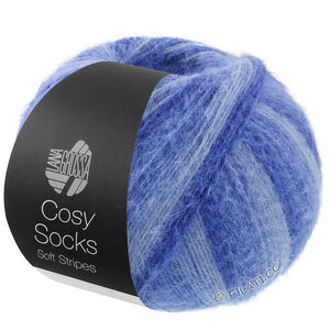 Lana Grossa MEILENWEIT 100g Cosy Socks Soft Stripes | 109-ljus blå/himmelblå/blå/marin