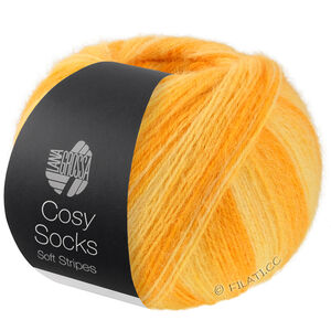 Lana Grossa MEILENWEIT 100g Cosy Socks Soft Stripes | 111-gul/äggulagul/saffransgul