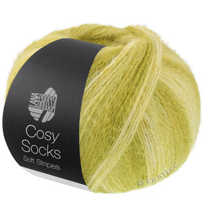 Lana Grossa MEILENWEIT 100g Cosy Socks Soft Stripes | 116-limett/pistasch/ljus oliv