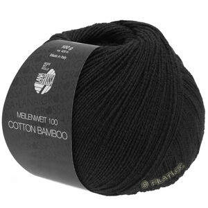 Lana Grossa MEILENWEIT 100g Cotton Bamboo | 16-svart