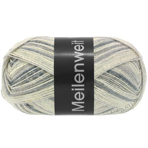 Lana Grossa MEILENWEIT 100g Black Denim Mix | 4656-silvergrå/ecru/ljus grå/mellangrå/mörk grå