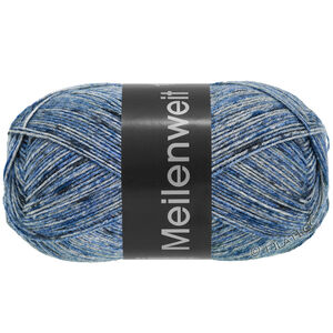 Lana Grossa MEILENWEIT 100g Blue Denim Mix | 4609-ljus blå/mellanblå/mörk blå/mellangrå/mörk grå