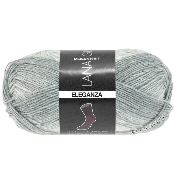 Lana Grossa MEILENWEIT 50g Eleganza | 6701-silvergrå/ljus grå