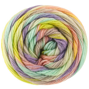 Lana Grossa MEILENWEIT 100g Fontana | 5455-mintturkos/lila/rosa/grå/limett/ljus oliv/mjuk grön
