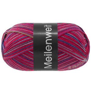 Lana Grossa MEILENWEIT 100g Foresta | 5326-mörk röd/mörk grå/ljus grå/mörk blå/kamel/plommon/lila