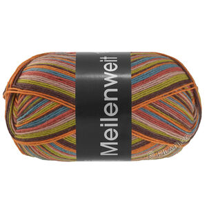 Lana Grossa MEILENWEIT 100g Granita | 1804-mocka/orange/ljus petrol/rost/beige/senap