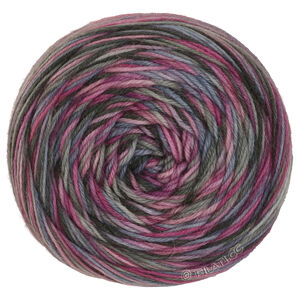 Lana Grossa  | 63-skiffergrå/fuchsia/plommon/rökblå/kiselgrå