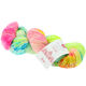 Lana Grossa MEILENWEIT 100g Merino Hand-dyed | 301-råvit/neongul/mörk petrol/röd/hallon