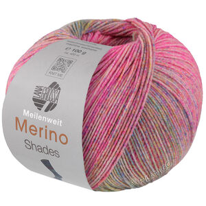 Lana Grossa MEILENWEIT 100g Merino Extrafine Shades | 7226-pink/aprikos/turkos/ljus gul