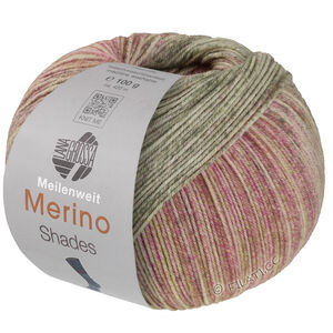 Lana Grossa MEILENWEIT 100g Merino Extrafine Shades | 7232-pastellgrön/grågrön/ljus beige/beige/pink