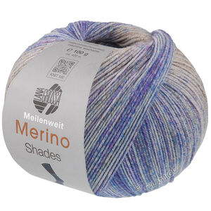 Lana Grossa MEILENWEIT 100g Merino Extrafine Shades | 7233-ljus grå/beige/marin/blå/rödviolett