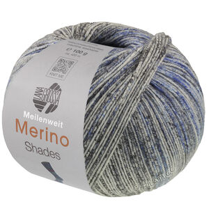Lana Grossa MEILENWEIT 100g Merino Extrafine Shades | 7235-ljus grå/mörk grå/ljus blå/mörk blå/nattblå