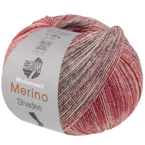 Lana Grossa MEILENWEIT 100g Merino Extrafine Shades | 7236-ljus grå/mörk grå/vinröd/burgund/plommon