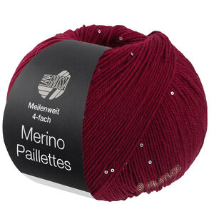 Lana Grossa MEILENWEIT 100g Merino Paillettes | 2302-mörk röd