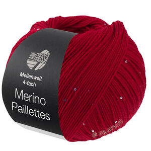 Lana Grossa MEILENWEIT 100g Merino Paillettes | 2303-röd
