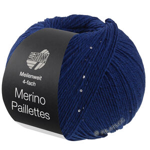 Lana Grossa MEILENWEIT 100g Merino Paillettes | 2304-mörk blå
