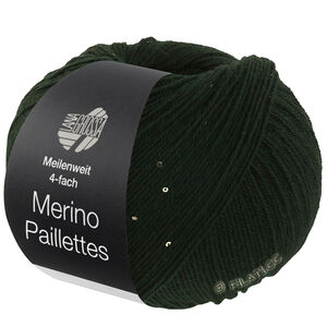 Lana Grossa MEILENWEIT 100g Merino Paillettes | 2306-svartgrön