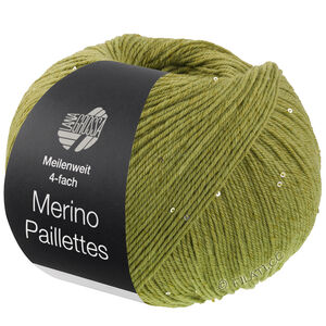 Lana Grossa MEILENWEIT 100g Merino Paillettes | 2307-ljus grön