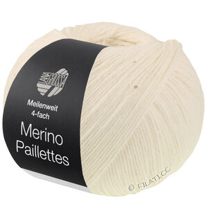 Lana Grossa MEILENWEIT 100g Merino Paillettes | 2308-kräm
