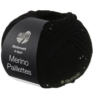 Lana Grossa MEILENWEIT 100g Merino Paillettes | 2310-svart