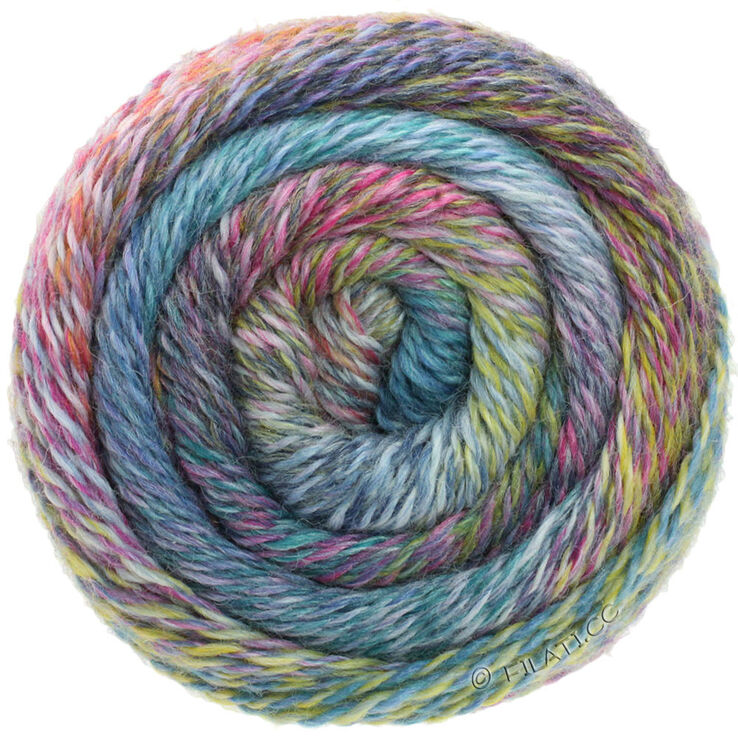 Lana Grossa MEILENWEIT 150g Rainbow | 101-petrol/ljus grön/svartgrön/syren/senapsgul/rödviolett/ljus grå/pink/jeans