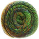 Lana Grossa MEILENWEIT 150g Rainbow | 110-grön/mörk grön/rödorange/mörk brun