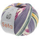 Lana Grossa MEILENWEIT 100g Seta Adriana | 3247-råvit/gul/mörk grön/grå/fuchsia