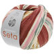 Lana Grossa MEILENWEIT 100g Seta Adriana | 3250-burgund/tegelröd/råvit/rosa/grå/mörk grå/kamel/karamell