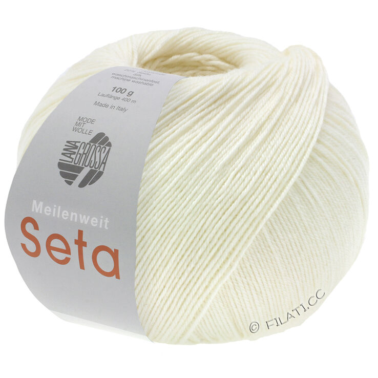 Lana Grossa MEILENWEIT 100g Seta | 01-vit