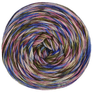 Lana Grossa MEILENWEIT 100g Sooty | 6227-ljus blå/mörk blå/ecru/rosa/mörk oliv
