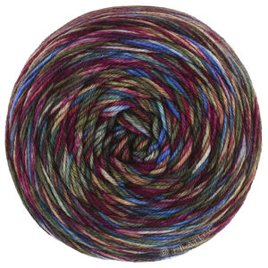 Lana Grossa MEILENWEIT 100g Sooty | 6230-blå/ljus blå/gul/mörk röd/pink/olivgrön/gul/ocker