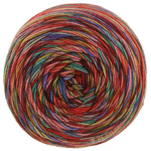 Lana Grossa MEILENWEIT 100g Sooty | 6231-röd/ljus röd/mörk röd/jade/orange/gul/mörk blå/mörk grön