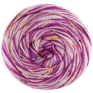 Lana Grossa MEILENWEIT 100g SPOTS | 7042-lila/orkidé/ecru/turkos/petrol/gul
