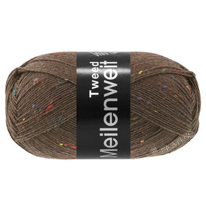 Lana Grossa MEILENWEIT 100g Tweed | 184-mörk brun