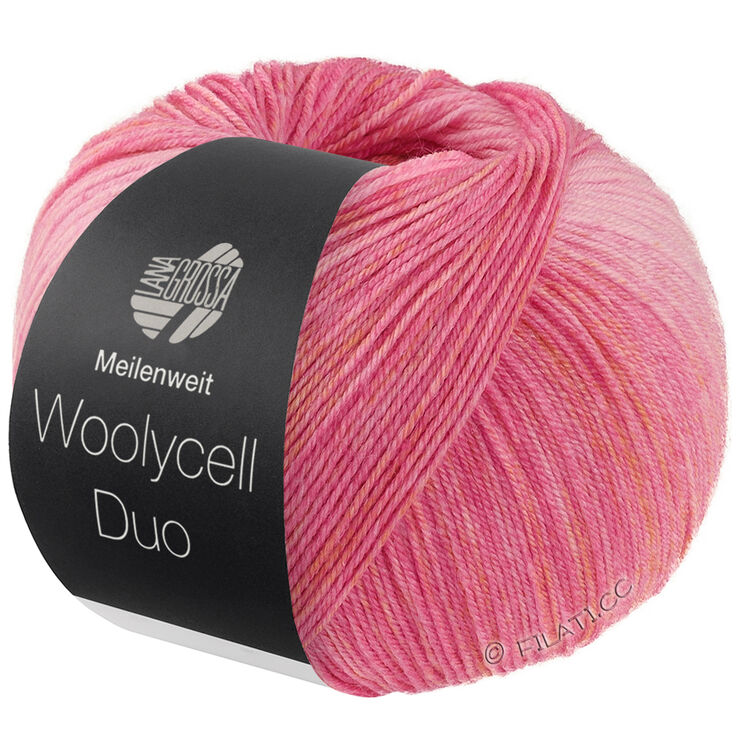 Lana Grossa MEILENWEIT 100g Woolycell Duo | 6001-rosa/pink/blekorange