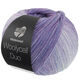 Lana Grossa MEILENWEIT 100g Woolycell Duo | 6004-rödviolett/gråviolett/jeans