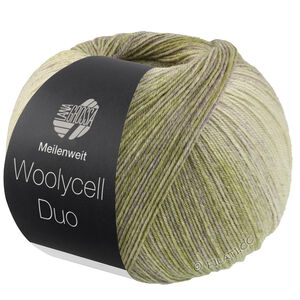 Lana Grossa MEILENWEIT 100g Woolycell Duo | 6008-olivgrön/grågrön/gråbeige