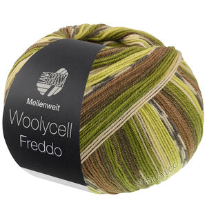 Lana Grossa MEILENWEIT 100g Woolycell Freddo | 6043-gråbrun/mossgrön/äppelgrön/grågrön/pistasch/mörk grå/ljus grå