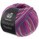 Lana Grossa MEILENWEIT 100g Woolycell Freddo | 6047-rödviolett/lavendel/mörk violett/fuchsia/mörk grå/rosa