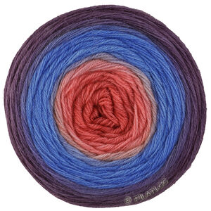 Lana Grossa MERINO LACE AQUARELL | 17-mörk gråviolett/azurblå/laxröd