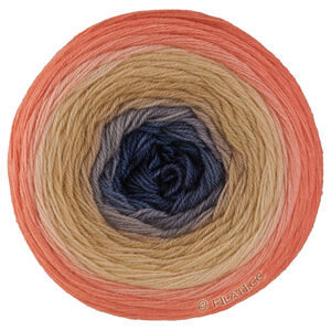 Lana Grossa MERINO LACE AQUARELL | 18-aprikos/persika/antracit