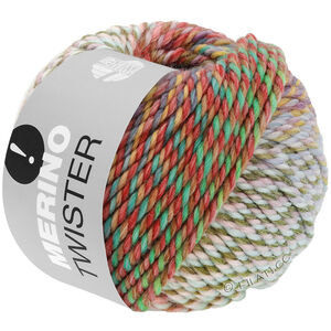 Lana Grossa MERINO TWISTER | 07-gulgrön/gul/rosa/petrol/kamel/bär/gammalrosa/nougat