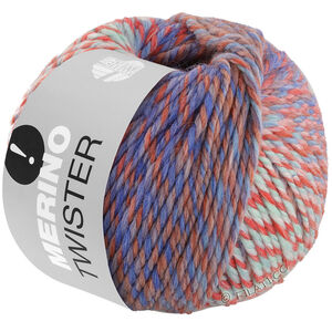 Lana Grossa MERINO TWISTER | 17-blå/tomatröd/rosa/mintturkos/lerröd/gråbrun