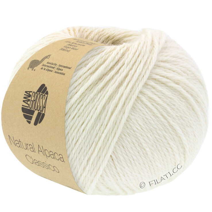 Lana Grossa NATURAL ALPACA Classico | 101-råvit