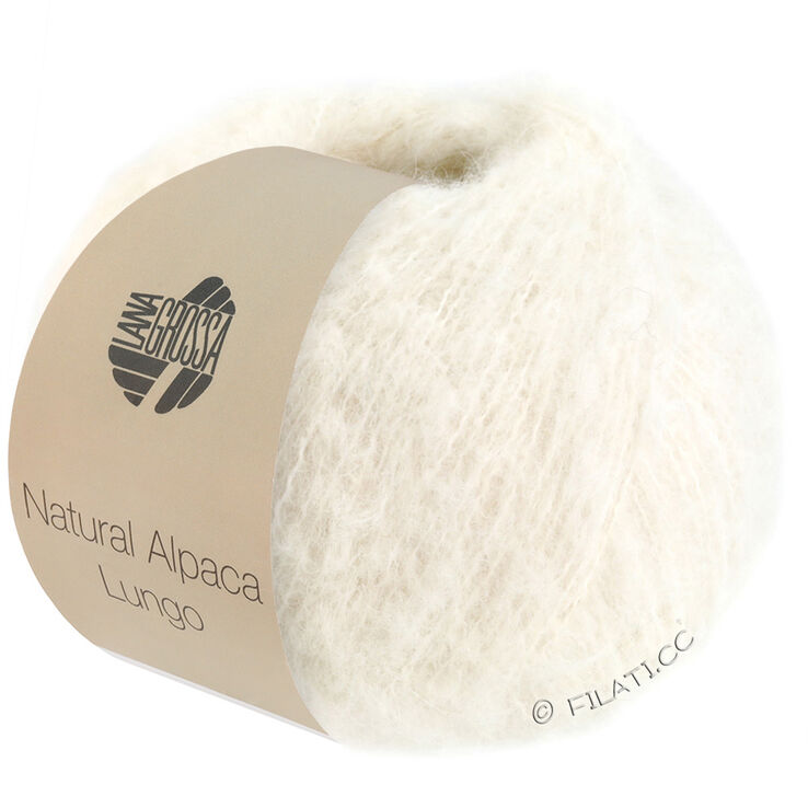 Lana Grossa NATURAL ALPACA Lungo | 01-råvit
