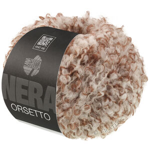 Lana Grossa ORSETTO Moulinè (Nera) | 104-brun/råvit